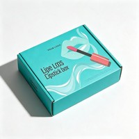 Boîte d'expédition cosmétique en carton ondulé personnalisée pour rouge à lèvres avec pelliculage mat, estampage à chaud et insert sur mesure