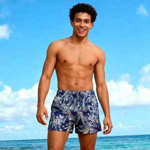 Shorts <span class=keywords><strong>de</strong></span> Playa <span class=keywords><strong>de</strong></span> Lyocell con Tejido Elástico en 4 Direcciones, Traje <span class=keywords><strong>de</strong></span> Baño Deportivo, Shorts <span class=keywords><strong>de</strong></span> Baño Personalizados para Vacaciones <span class=keywords><strong>de</strong></span> Verano - Product Image 1