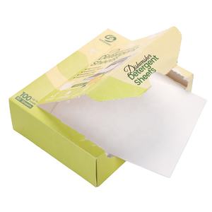 SANYUAN 100 Cargas Hojas de detergente desechables ecológicas para lavavajillas Sin plástico Biodegradable Aroma a limón Tabletas para lavavajillas - Product Image 1