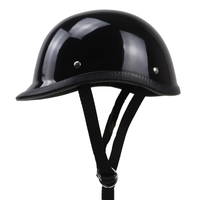 Casque de moto Jockey Polo léger vintage japonais à visière semi-ouverte