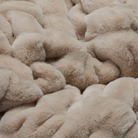 Superweiche Günstige Maßgefertigte Großhandels-Wendbare Polyester-Plüsch-Sherpa-Flanell-Fleece-Bett-Sofa-Decke für den Winter