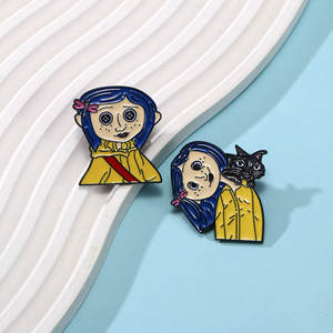 YINIメーカー卸売カスタムエポキシ樹脂クラフト亜鉛合金エナメルピン-コラリン漫画キャラクターピンエナメルテクスチャ - Product Image 4