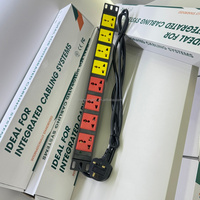 PDU 1U 8 ports à montage en rack 13A 250V AC, double circuit, prise universelle UK pour armoire serveur/centre de données, certifié CE