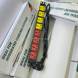 High Durability Metal Shell Rack Mount PDU Split 2 Circuits 8 <b>Universal</b> Sockets BS <b>Plug</b> For Data Center - Product Image 2