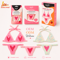 Sepenuhnya dapat disesuaikan Tablet permen Lingerie kekasih permen Bra & permen G-string Set