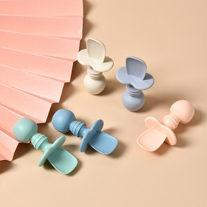 Cuillère d'alimentation pour bébé en silicone, forme de gourde, qualité alimentaire, sans BPA, 0-12 mois, jouet de dentition - Product Image 2