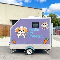 Remorque de toilettage pour animaux de compagnie, station de lavage pour chiens, lavage de voiture mobile en libre-service, remorque de salon de toilettage pour animaux de compagnie