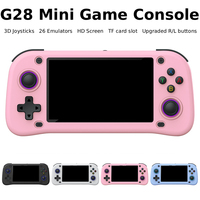 Console de jeu portable G28 Mini avec écran HD de 4,3 pouces et système double cœur quadricœur, console de jeu portable 64 Go