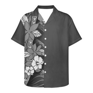 Ropa de verano para <span class=keywords><strong>hombre</strong></span>, camisa de sublimación de diseño transpirable holgada informal con estampado de <span class=keywords><strong>tatuaje</strong></span> Tribal de <span class=keywords><strong>manga</strong></span> corta con flor Hawaiana para <span class=keywords><strong>hombre</strong></span> - Product Image 4