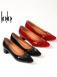 <span class=keywords><strong>Chaussures</strong></span> à talons bas et bout pointu pour femme, collection Printemps 2026, avec empeigne plissée ornée de perles faites à la main, offrant un confort optimal - Product Image 3