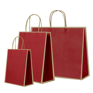 Bolsa de Papel Kraft de Lujo para Regalos de Supermercado, con Asa, para Compras, Comida para Llevar - Product Image 1