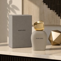 Parfum en marque blanche pour femme 100ml, flacon en verre mat beige de luxe, EDP longue tenue, senteur florale, logo personnalisé, vente en gros usine