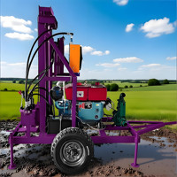 Plateforme de forage de puits d'eau portable, machine de forage de puits d'eau pour l'irrigation, petite plateforme de forage de puits d'eau