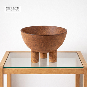 Merlin ceramica vivente ciotola di frutta e vaso Wabi-Sabi opaco decorazione per la casa Vintage decorazione accessori - Product Image 6
