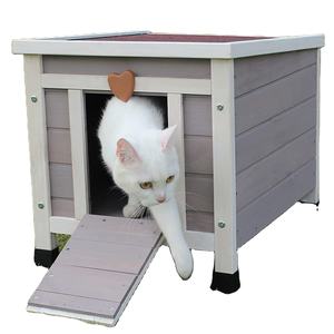 Casa para Gatos de Madera Chilochilo, para Exteriores, Resistente a la Intemperie, Conejera, Casa para Mascotas Pequeñas y Hábitats - Product Image 1