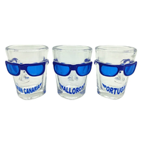 Verre à shot souvenir touristique en forme d'animal de plage avec logo personnalisé, ours, dauphin, requin, tortue