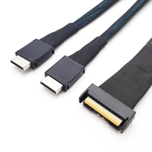 สายเคเบิลมินิซาส Sff 8611 สายทองแดงสีดำ สายเคเบิลข้อมูลความเร็วสูงสำหรับใช้กับเซิร์ฟเวอร์ - Product Image 1