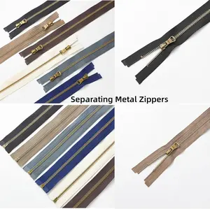 Wonesifee Metal Zipper #5 Separate Zipper Bronze Y-tooth Heavy Duty Zipper Sewing Garment Down Jacket Coat Crafts 24 Inches-61cm