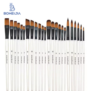 BOMEIJIA - Juego de 6 Pinceles de Acuarela Blancos Perla para Principiantes, Pinceles de Pelo de Nailon para <span class=keywords><strong>Pintar</strong></span> con Acrílico y Gouache - Product Image 1
