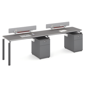 مكتب 2 شخص محطة عمل مكاتب أثاث تنفيذي حديث لطاولة غرفة تصميم التقسيم مع الأدراج - Product Image 3