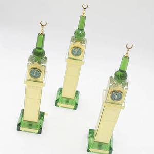 Torre del Reloj Real Saudí, Recuerdo de Cristal, con Base de Cristal, Funciona con Pilas, Pequeña y Grande, Duradera, Decoración para el Hogar/Oficina - Product Image 1