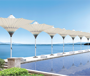 Сверхмощный коммерческий открытый садовый зонт для патио, 3,5 м - Product Image 4