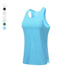 Chaleco deportivo de verano para mujer, camiseta sin mangas transpirable con cuello cuadrado, ligera y de secado rápido, para entrenamiento de atletismo, maratón y deportes - Product Image 4