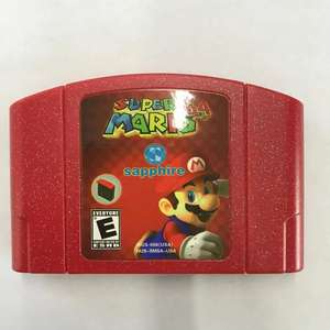 Para <span class=keywords><strong>Super</strong></span> <span class=keywords><strong>Mario</strong></span> <span class=keywords><strong>64</strong></span> Sapphire Retro Game NTSC US versión <span class=keywords><strong>N64</strong></span> Tarjeta de juegos en cartucho de plástico rojo versión Original de EE. UU. - Product Image 3