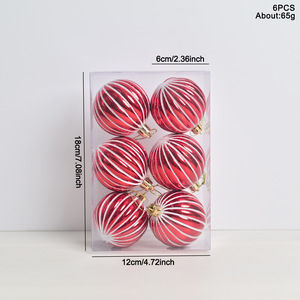 2025 bolas de Navidad de plástico duraderas de alta calidad, adornos de árbol de bolas de Navidad impermeables para fiesta - Product Image 6