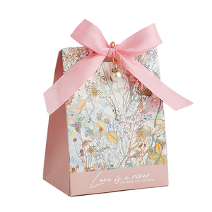 Customize Promotional Business Gifts Recyclable Foldable Coated Paper Bags for Wedding Favors Candy <b>Box</b> Birthday Party Food - Product Image 1
