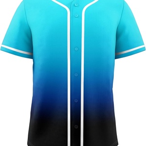Maillot de baseball vierge pour homme – Chemise décontractée boutonnée à manches courtes – Uniforme sportif pour équipe active - Product Image 1