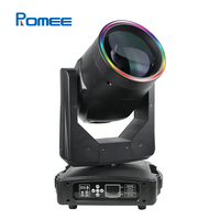 Projecteur LED mobile 300W avec lentille de sortie large de 160 mm, anneau RGB et double prisme pour DJ, club, concert, événement, scène