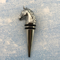 Bouchon de bouteille de vin personnalisé avec tête d'animaux, bouchon de bouteille de vin mignon, bouchon de vin de tête de cheval de noël