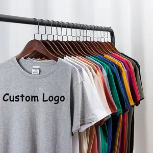 100% Cotton 180gsm Custom logo Custom Design Print T-shirt Men's Blank Color Plain T-shirt Design your logo Tshirt