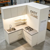 Armoires de cuisine modulaires en kit économiques, style Shaker blanc