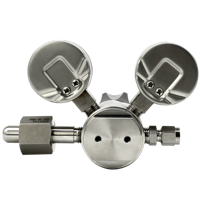 Régulateur de pression pneumatique à double étage en acier inoxydable 316L de haute qualité, résistant à la corrosion, pour gaz en vrac (propane, argon, acétylène, hélium) - 1 pièce