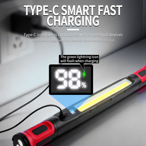 Folding Magnetic Hook COB <b>Work</b> <b>LED</b> <b>Light</b> 2400mAh <b>Rechargeable</b> Underhood Workshop Car Repair <b>Light</b> USB Powered - Product Image 4