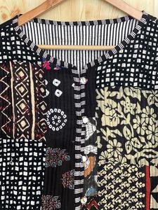 Chaleco de Algodón con Parches, Hecho a Mano, Reversible, Unisex, Chaqueta de Verano, Acolchado, Sin Mangas, con Cierre de Cordón - Product Image 3