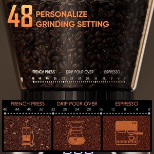 Commercial Electric Automatic Stainless Steel Burr <b>Coffee</b> <b>Grinder</b> for Espresso Hotel & Car Use - Product Image 2