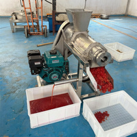 RVS schroefpers voor granaatappelsap, voor fruitverwerkingsbedrijven, met motor en kerncomponenten.