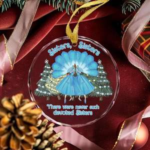 Decorazione Natalizia GOSSBY 'Coppia di Sorelle Migliori Amiche' Bianca 2025, Ornamento 'Non Esistono Mai State Simili Sorelle Devote' da Appendere all'Albero di Natale - Product Image 3