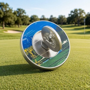 Meilleures ventes : Jeton de golf 40 mm en émail couleur avec carte de score intégrée, marqueur de balle type jeton de poker - Product Image 1