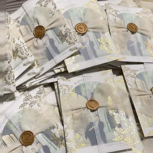 Papier vélin translucide élégant de qualité supérieure pour les invitations de mariage Logo personnalisable estampage RSVP - Product Image 3