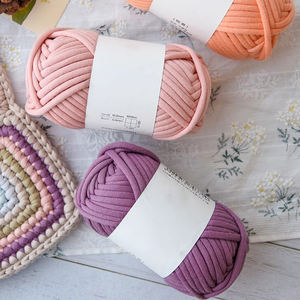 Fil à crocheter en coton épais <span class=keywords><strong>pour</strong></span> débutants, facile à voir les points, fil tubulaire en coton épais, fil creux - Product Image 2