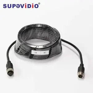 Vehicle CCTV 4 Pin Aviation Connector Mini Din Extension Video Cable