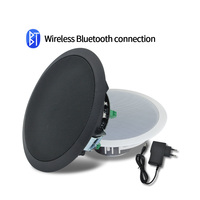Haut-parleur de plafond actif Bluetooth 2 canaux BT52 de 6,5 pouces pour système audio domestique intelligent, haut-parleur de plafond 25W pour sonorisation publique