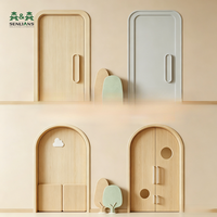 Porte de chambre d'enfant en forme de dessin animé personnalisée SLS, porte de crèche en bois écologique avec couleur sur mesure pour l'école et la maison