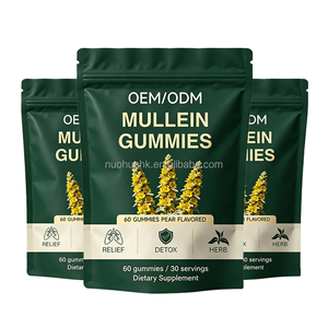Gummies de molène aromatisées à la poire, complément alimentaire à base de plantes, OEM ODM, marque privée pour la santé des adultes - Product Image 1