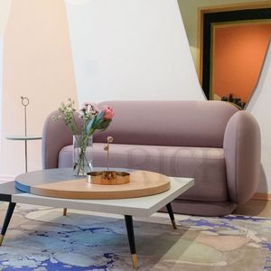 Canapé d'angle moderne et doux de 2 places, en tissu velours vert, confortable et moderne, pour hôtel, italie, mi-année, - Product Image 4