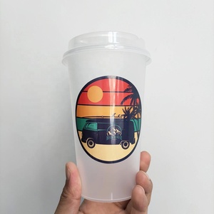 Cá nhân kinh doanh không thấm nước rõ ràng nhãn nước trái cây cho PP cốc giấy tròn trong suốt biểu tượng tùy chỉnh bong bóng trà cà phê Sticker - Product Image 5